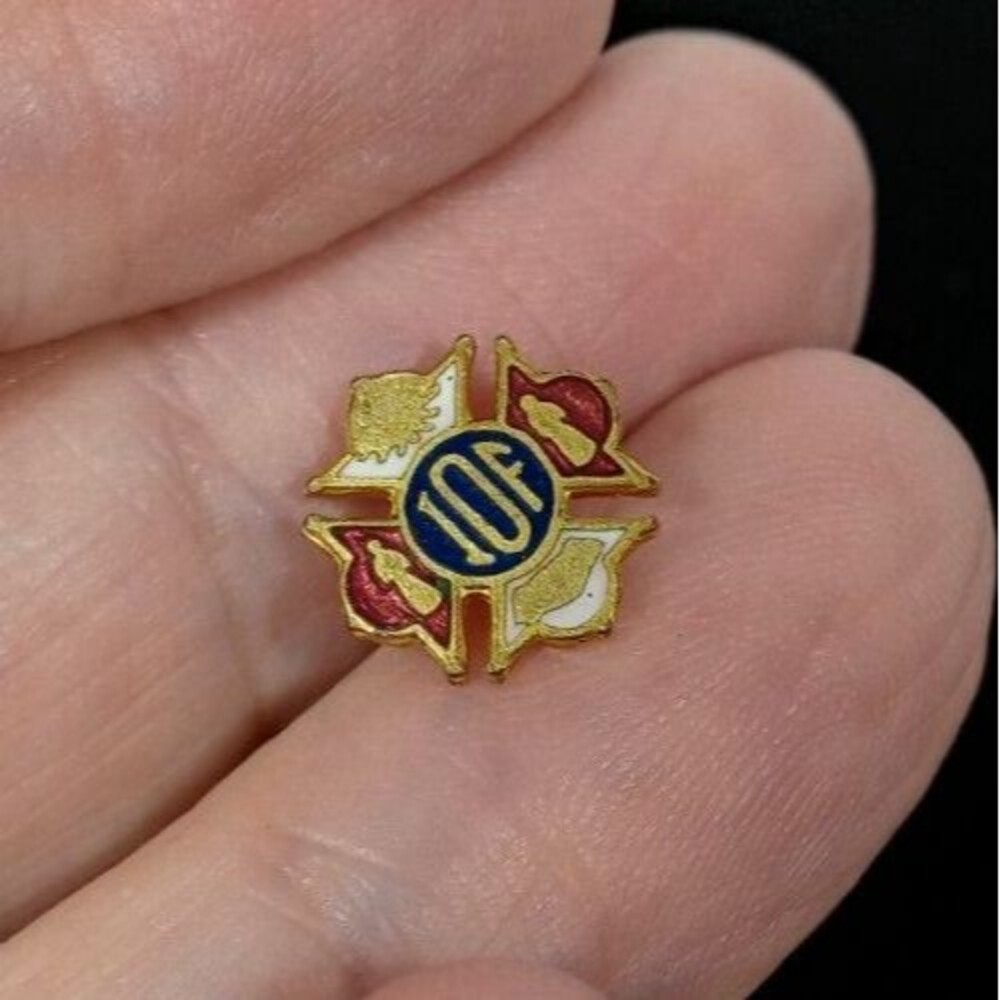 IOF Independent Order of Foresters Vintage Tie Pin Tack Pin Forest Fire Fighters